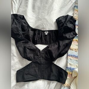 Black going out shirt from garage